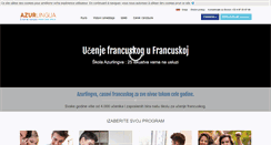 Desktop Screenshot of kursevi-francuskog.azurlingua.com
